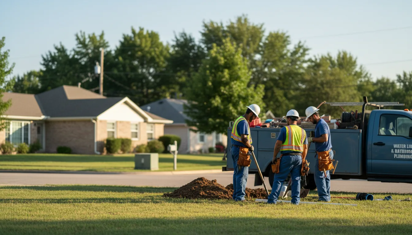 Residential water line and bathroom plumbing service in Hartstown, PA